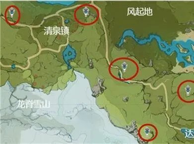 2022原神蒙德地灵龛位置大全