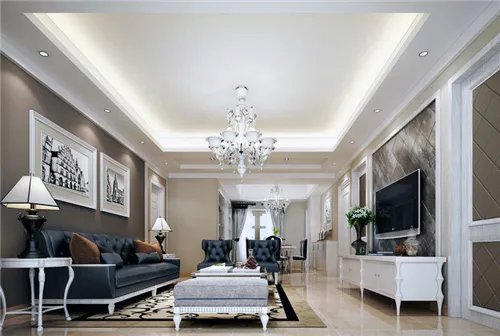 家装客厅吊顶效果图   目前最常见的几款客厅吊顶