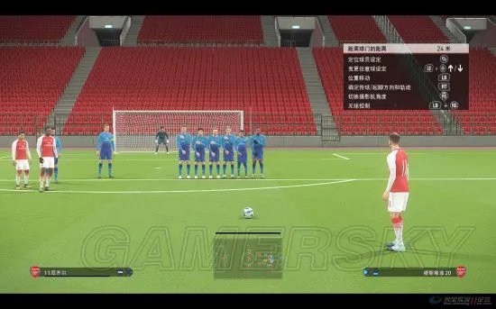 《实况足球2018（PES2018）》弧线、双人及电梯任意球教程 任意球怎么踢