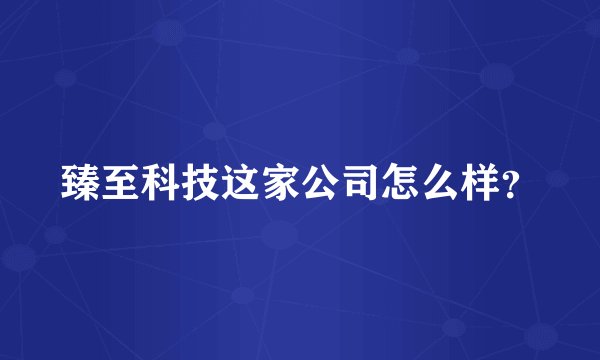 臻至科技这家公司怎么样？