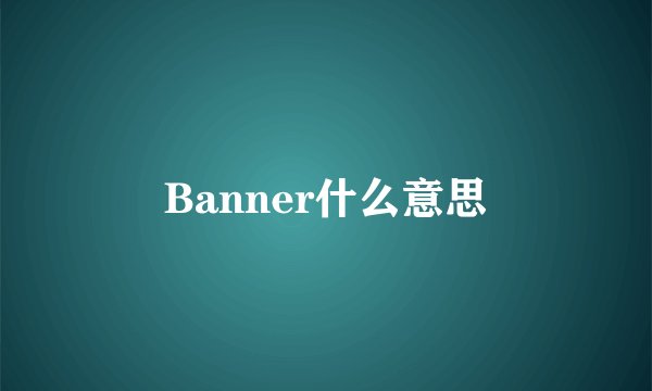 Banner什么意思