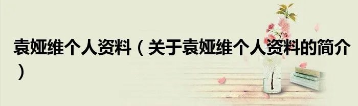 袁娅维个人资料（关于袁娅维个人资料的简介）