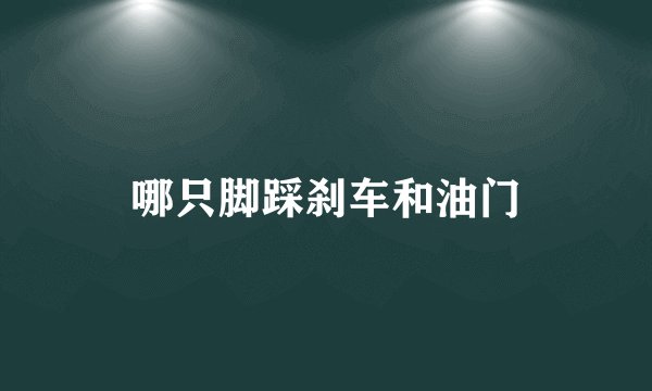 哪只脚踩刹车和油门