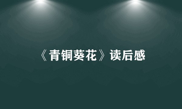 《青铜葵花》读后感