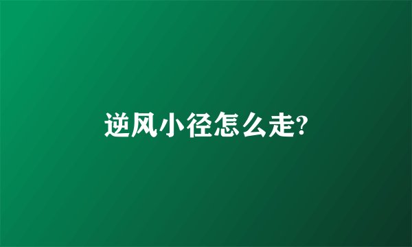 逆风小径怎么走?