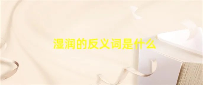 湿润的反义词是什么