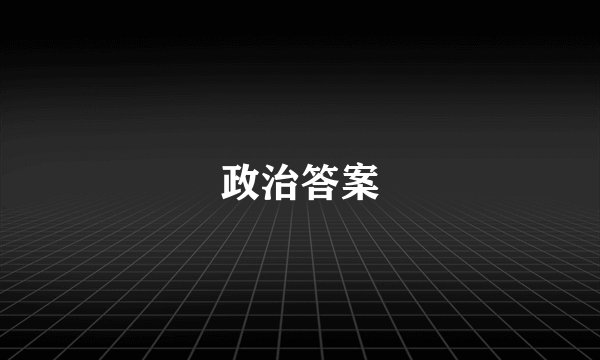 政治答案