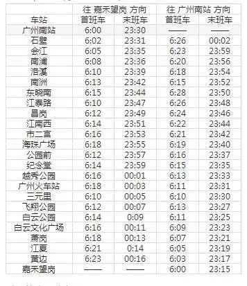 2021广州地铁2号线路图 广州地铁2号线站点图及运营时间表