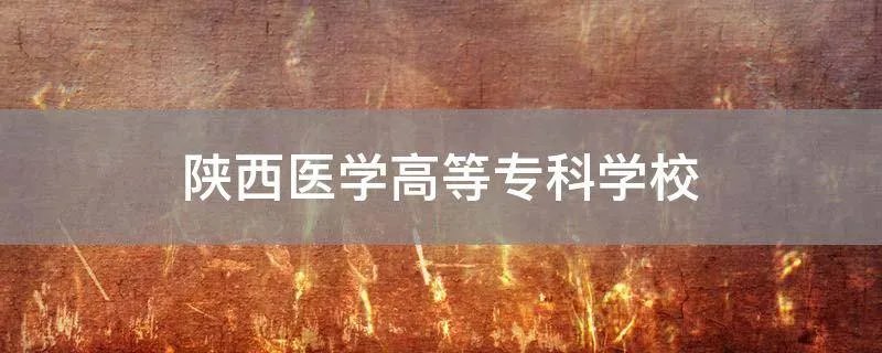 陕西医学高等专科学校