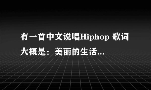 有一首中文说唱Hiphop 歌词大概是：美丽的生活我们可以去创造,每一个夜