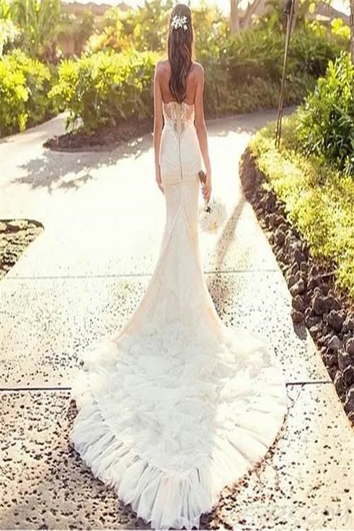 唯美婚纱图片新娘背影 露背婚纱内衣怎么穿