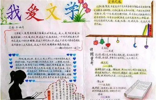 我爱文学手抄报精美模板大全