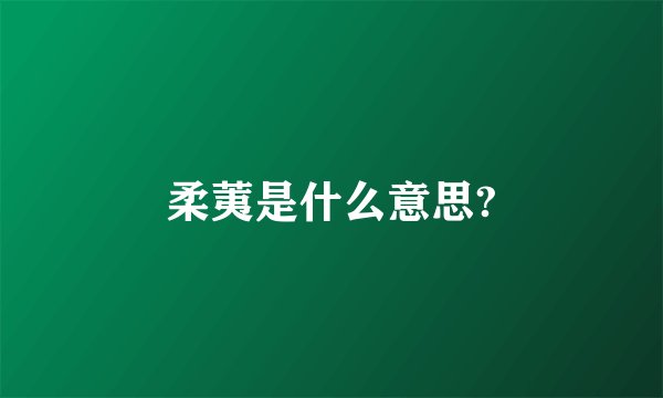 柔荑是什么意思?