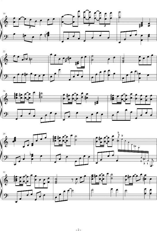 《一个人的浪漫》钢琴谱