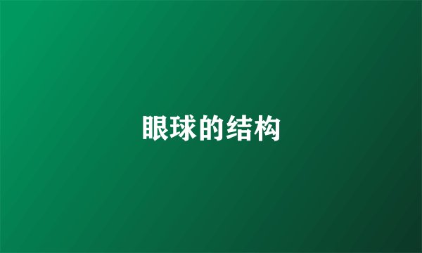 眼球的结构