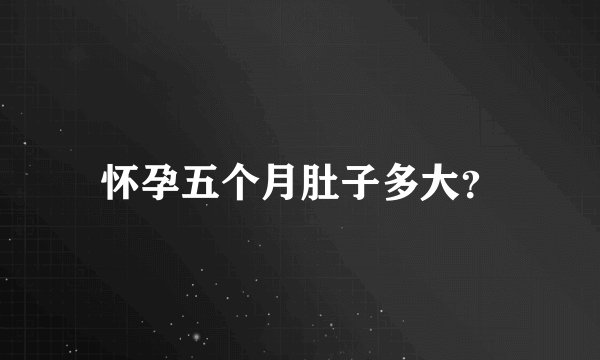 怀孕五个月肚子多大？