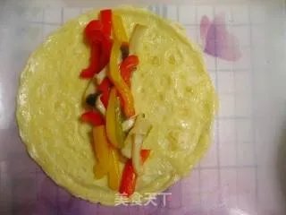 彩蔬鸡蛋卷