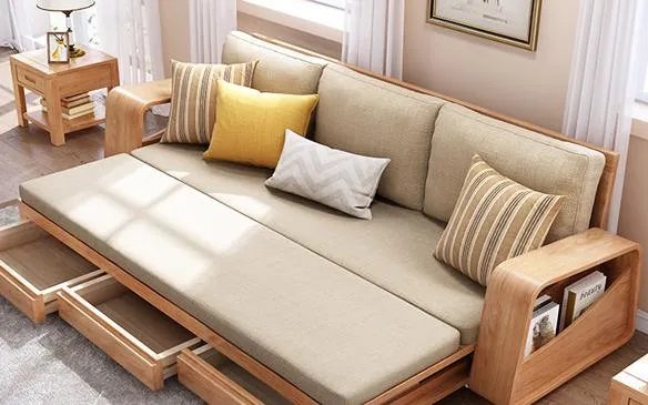 折叠沙发怎么放平