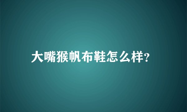 大嘴猴帆布鞋怎么样？