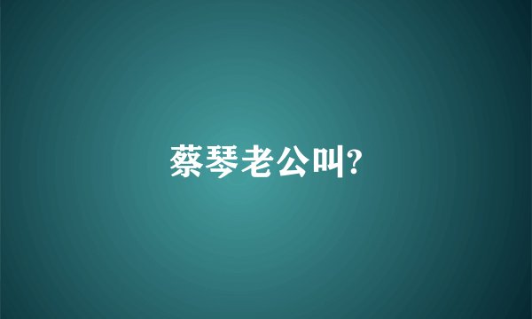 蔡琴老公叫?