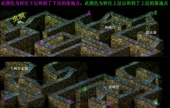 《新仙剑奇侠传》地图 物品路线标注全迷宫地图