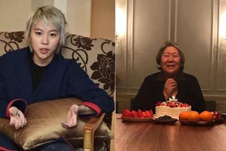 窦靖童为奶奶庆生   画面温馨令人动容