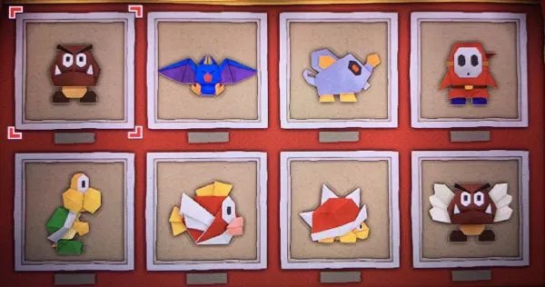 《纸片马里奥》折纸兵收集图鉴 全怪物一览