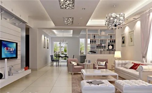 客厅装修隔断博古架效果图 打造秀美多姿的家居空间