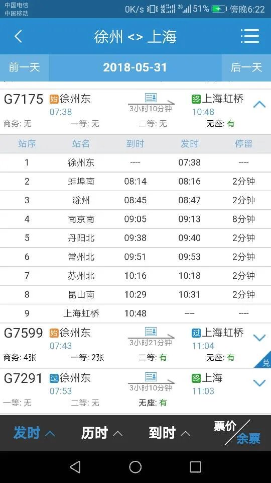 徐州到上海的高铁那几个站属于江苏