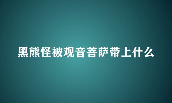 黑熊怪被观音菩萨带上什么