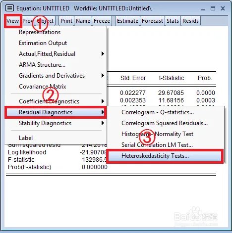 eviews怀特检验结果怎么看