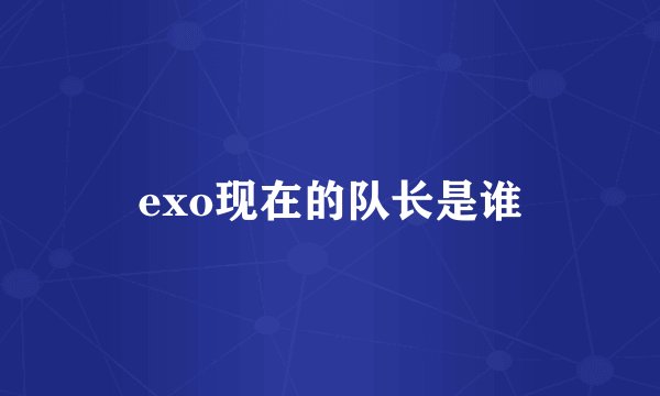 exo现在的队长是谁