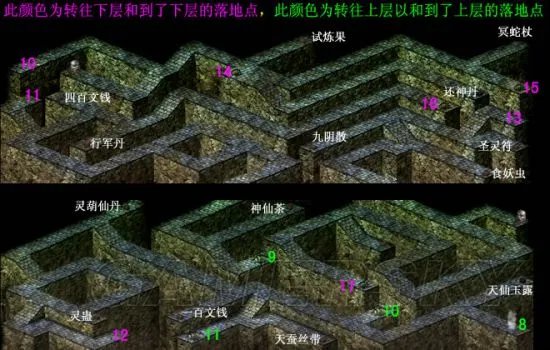 《新仙剑奇侠传》地图 物品路线标注全迷宫地图
