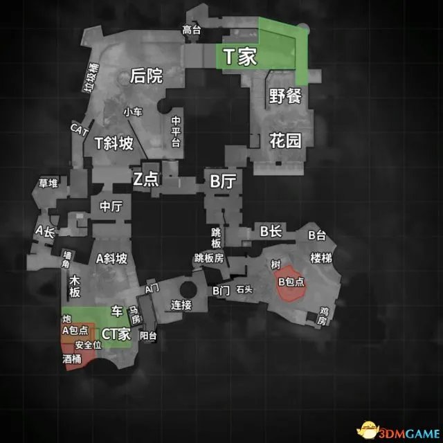 CSGO全地图中英文名字报点位地图地形详情一览