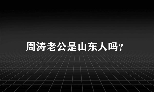 周涛老公是山东人吗？