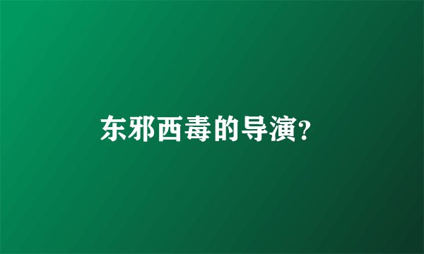东邪西毒的导演？