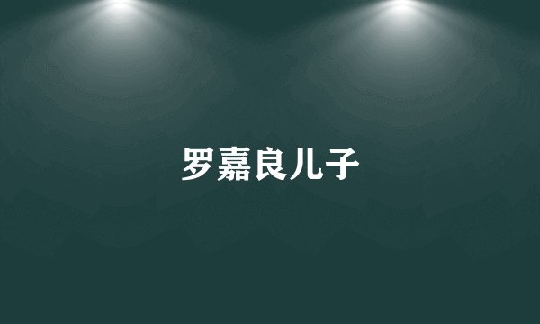 罗嘉良儿子