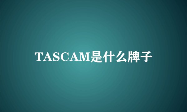 TASCAM是什么牌子