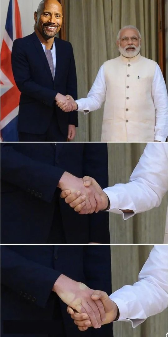 巨石强森或将竞选美国总统,他能抗住印度总理的“握手杀”吗?