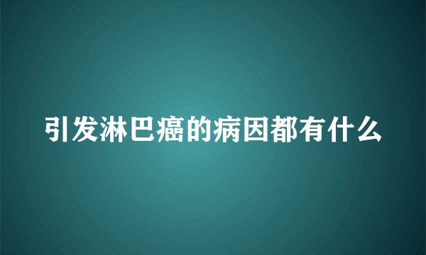 引发淋巴癌的病因都有什么
