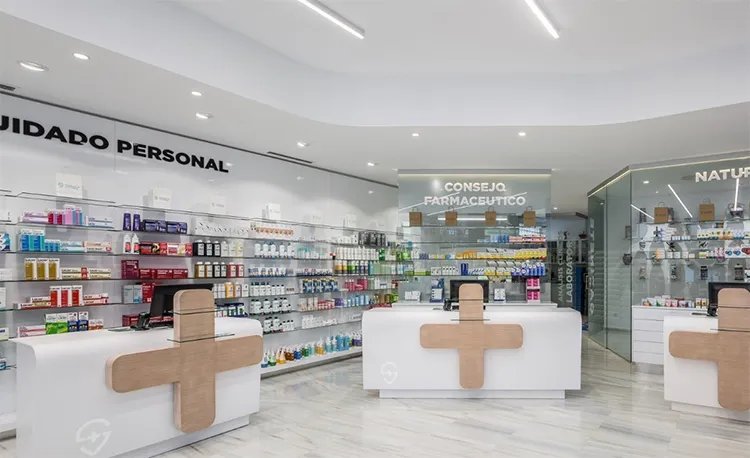 合肥药店装修技巧,合理规划设计让药店更大气规范,营造品牌形象