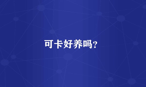 可卡好养吗？