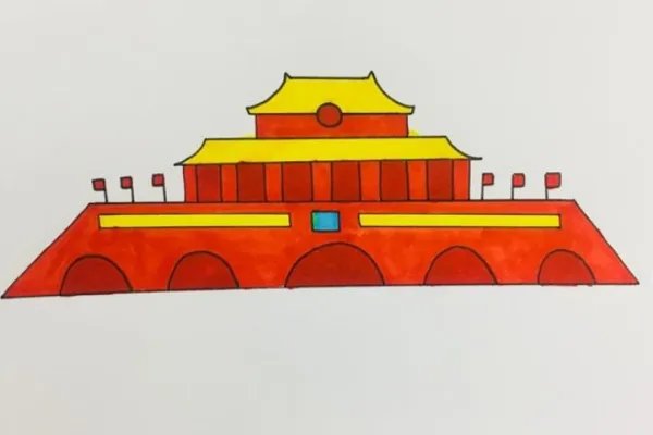 天安门怎么画 小学生