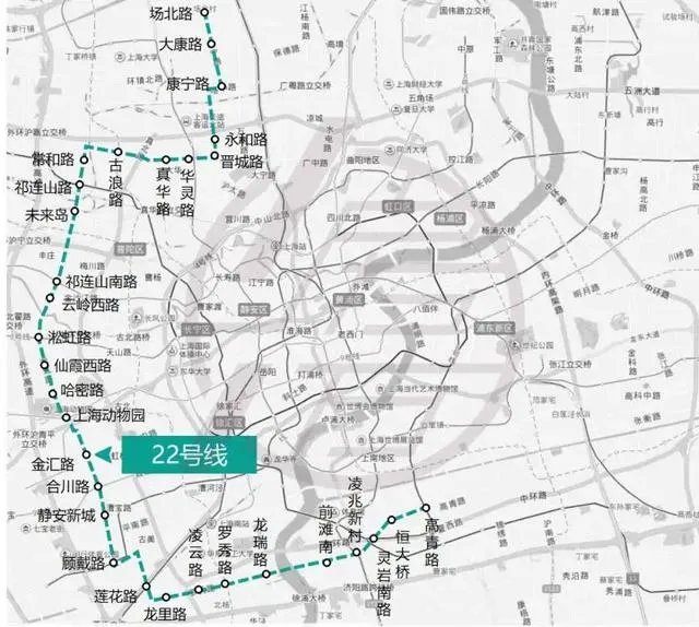 上海地铁22号线详细全线图？