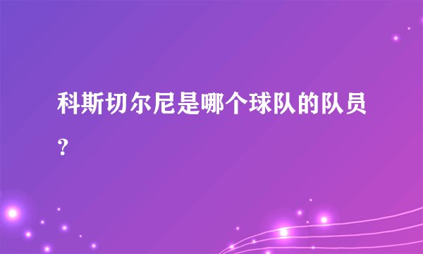 科斯切尔尼是哪个球队的队员？
