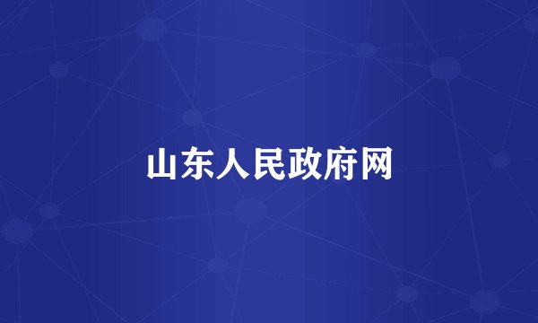 山东人民政府网