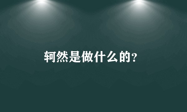 轲然是做什么的？