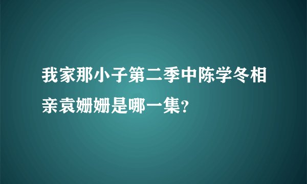 我家那小子第二季中陈学冬相亲袁姗姗是哪一集？