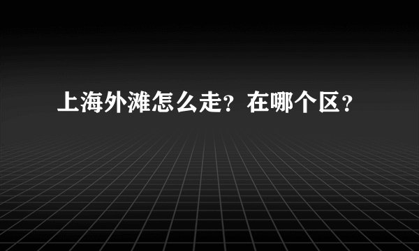 上海外滩怎么走？在哪个区？