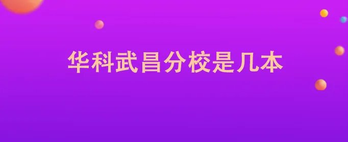 华科武昌分校是几本
